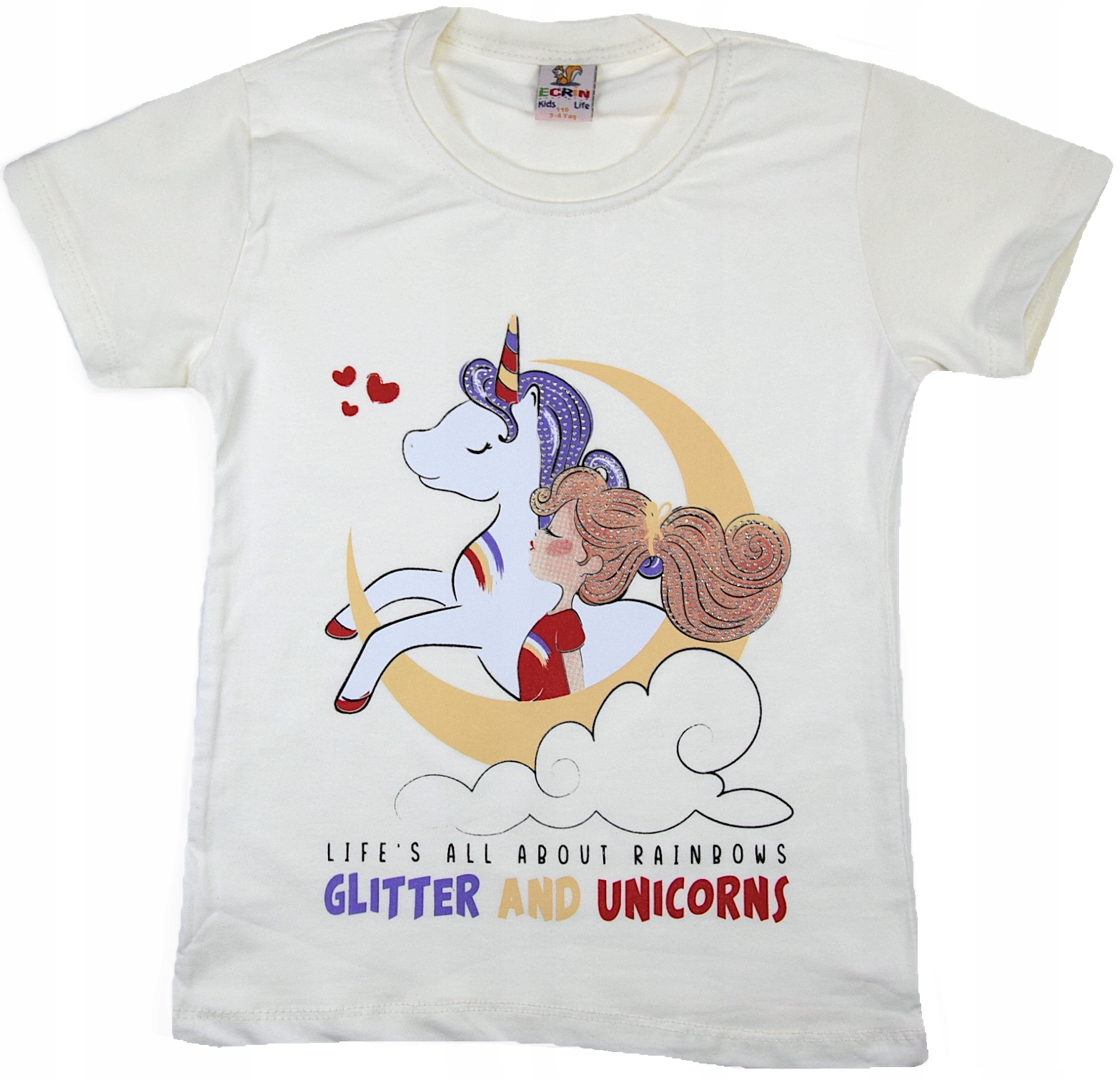 

Bawełniana Bluzeczka T-shirt Jednorożec 98/104