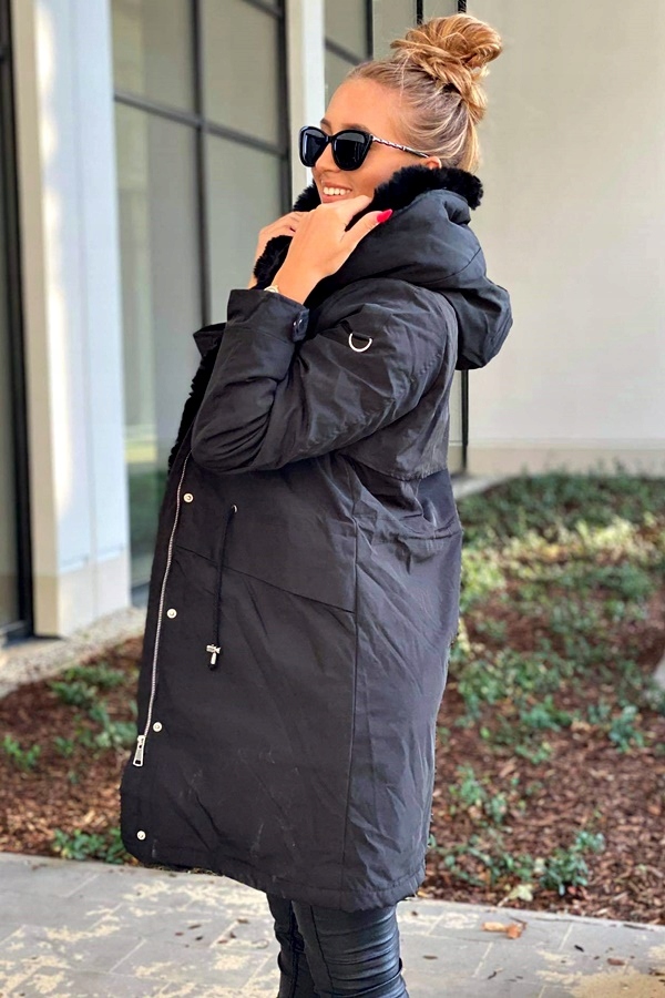 KURTKA PARKA MISIO SOFII BEAR BLACK 8201 KAPTUR 40 Rodzaj parka