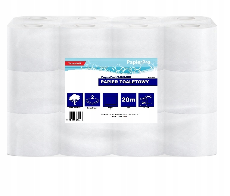 

Papier toaletowy celuloza 2 warstwowa 24 rolki