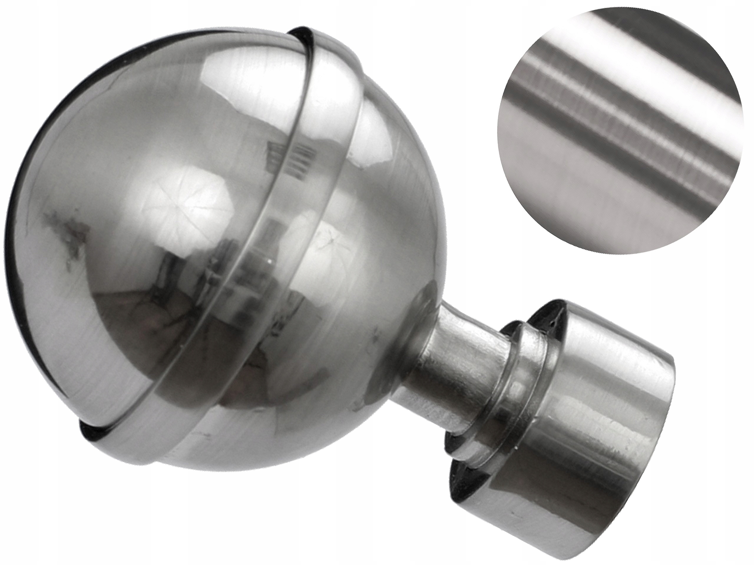 

19 mm Kula Lux zakończenie do karnisza Stal