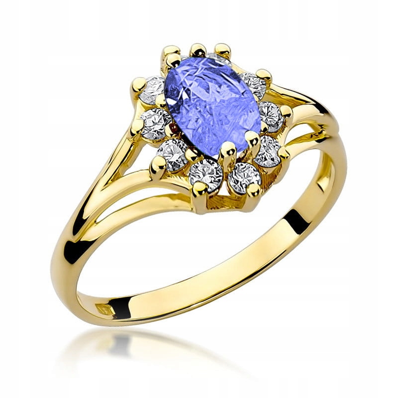 Zlatý Prstýnek 585 Tanzanit 0,70 ct