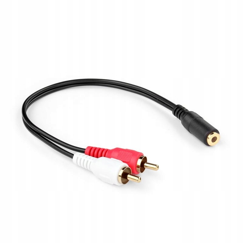 JACK 3,5mm żeński na 2x RCA AV CHINCH PRZEJŚCIÓWKA Zastosowanie Audio
