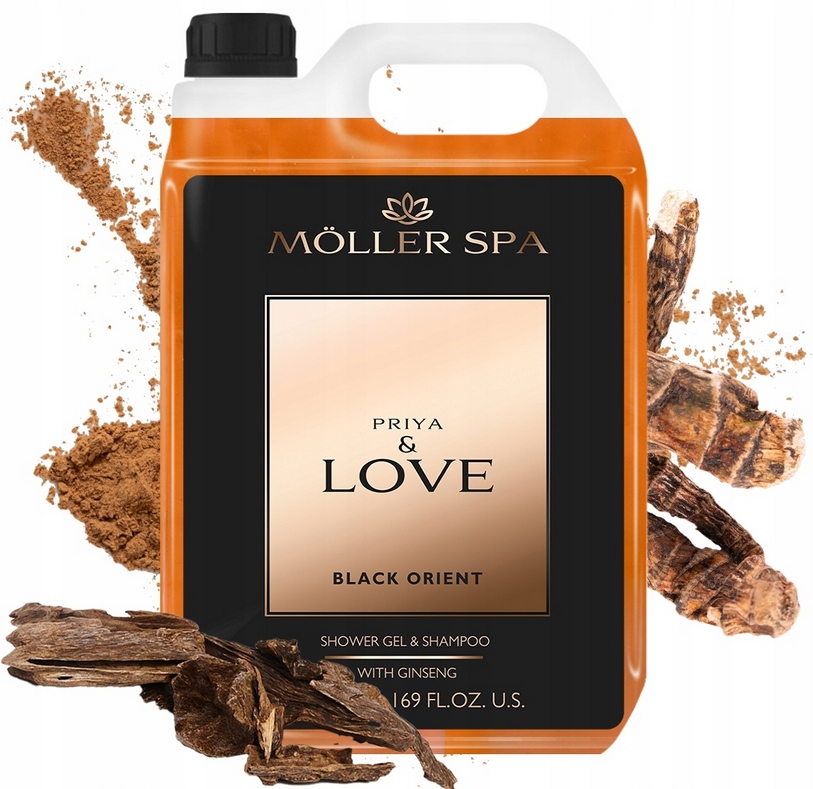 Möller Spa Priya & Love Šampon a Sprchový Gel Ženšen 2v1 5L Premium