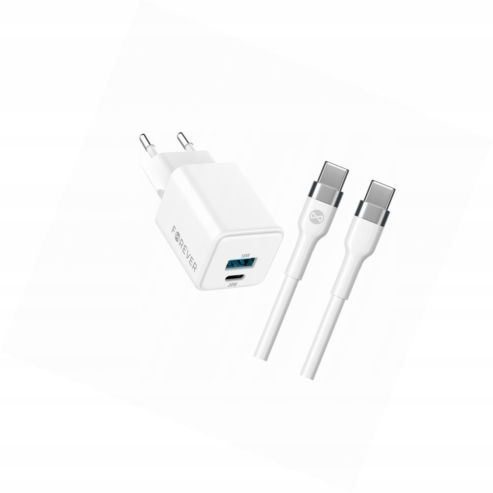 Szybka ładowarka GaN 20W Usb i Usb-c z kablem do Motorola Edge 20 Lite