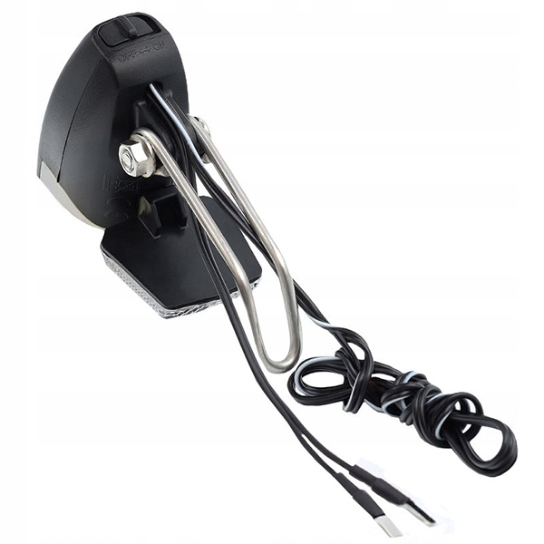 LAMPKA LAMPA ROWEROWA PRZEDNIA PRĄDNICA DYNAMO LED 25 LUX 85 LM + PRZEWODY Model L177100NEX