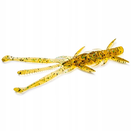 Guma Shrimp 3", Kolor 036 Caramel/Green & Black Fishup 9SZT