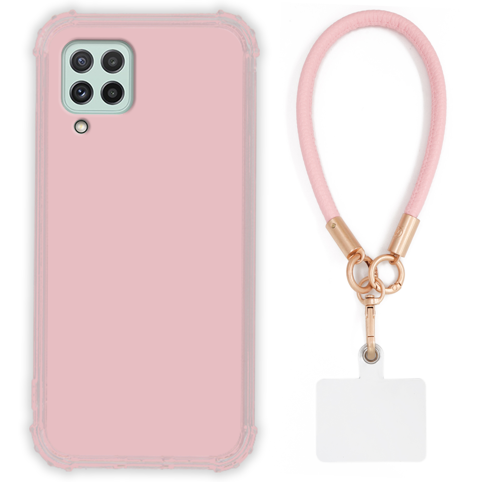 Puzdro Pre Samsung A22 4G Antishock Pinky Ružové Vodítko Sada Odolné