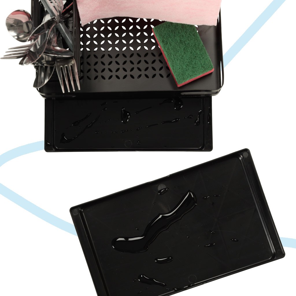 ORGANIZER DO KUCHNI NA ZLEW PÓŁKA KUCHENNA NA PRZYBORY CZARNA Marka inna