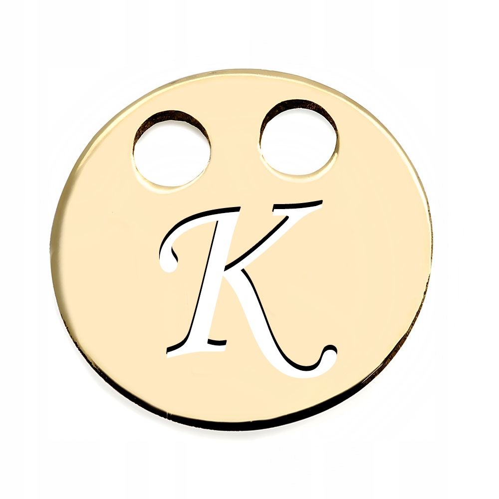 

Złota zawieszka 585 kółko literka K do celebrytki