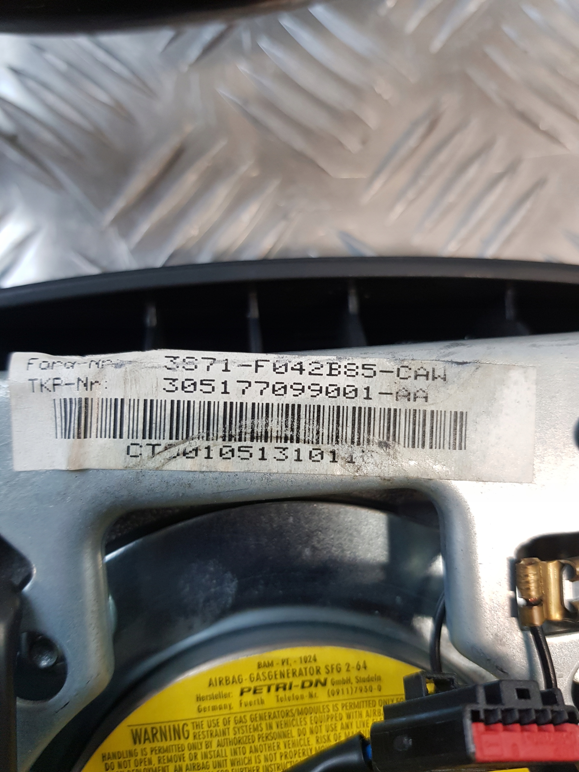 steering wheel, MULTIFUNKCJA + airbag airbag driver´s FORD MONDEO MK3