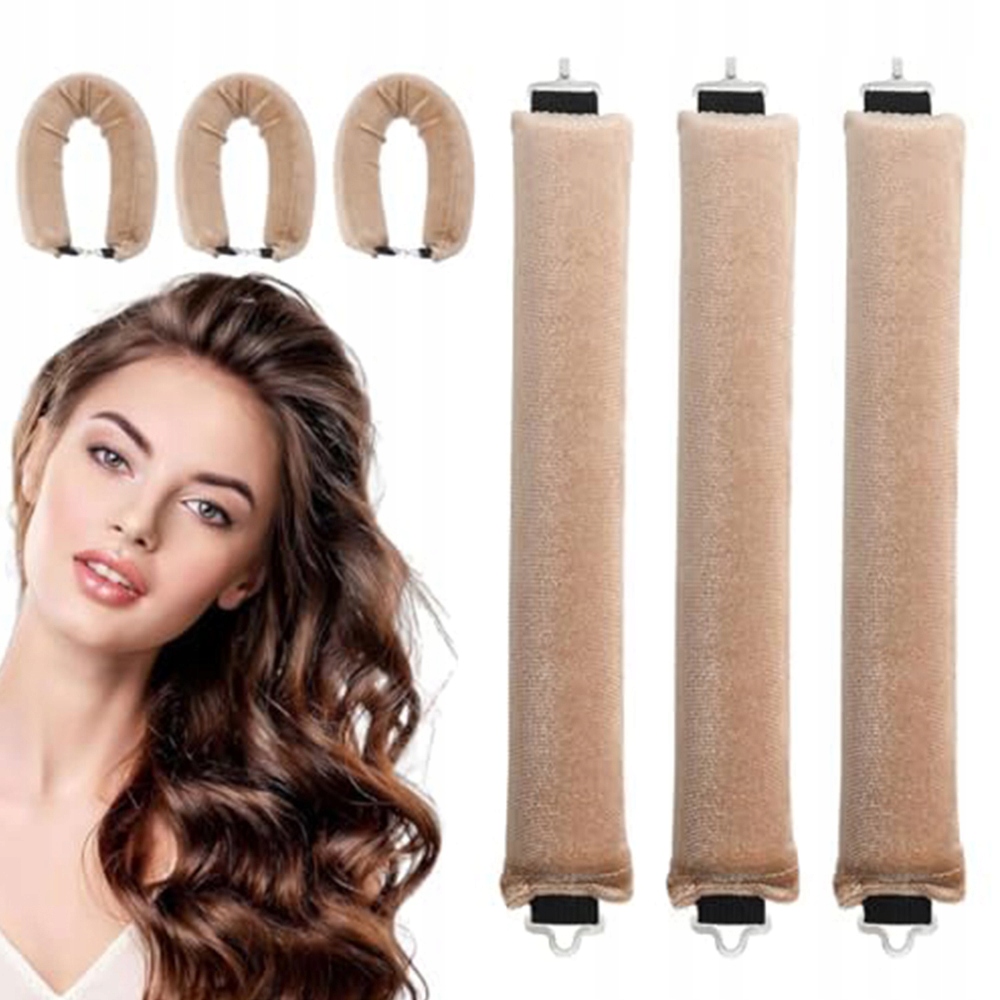Válečky Na Vlasy Papiloty Pro Natáčení Vlasů Blowout Měkké 3 Kusy Khaki