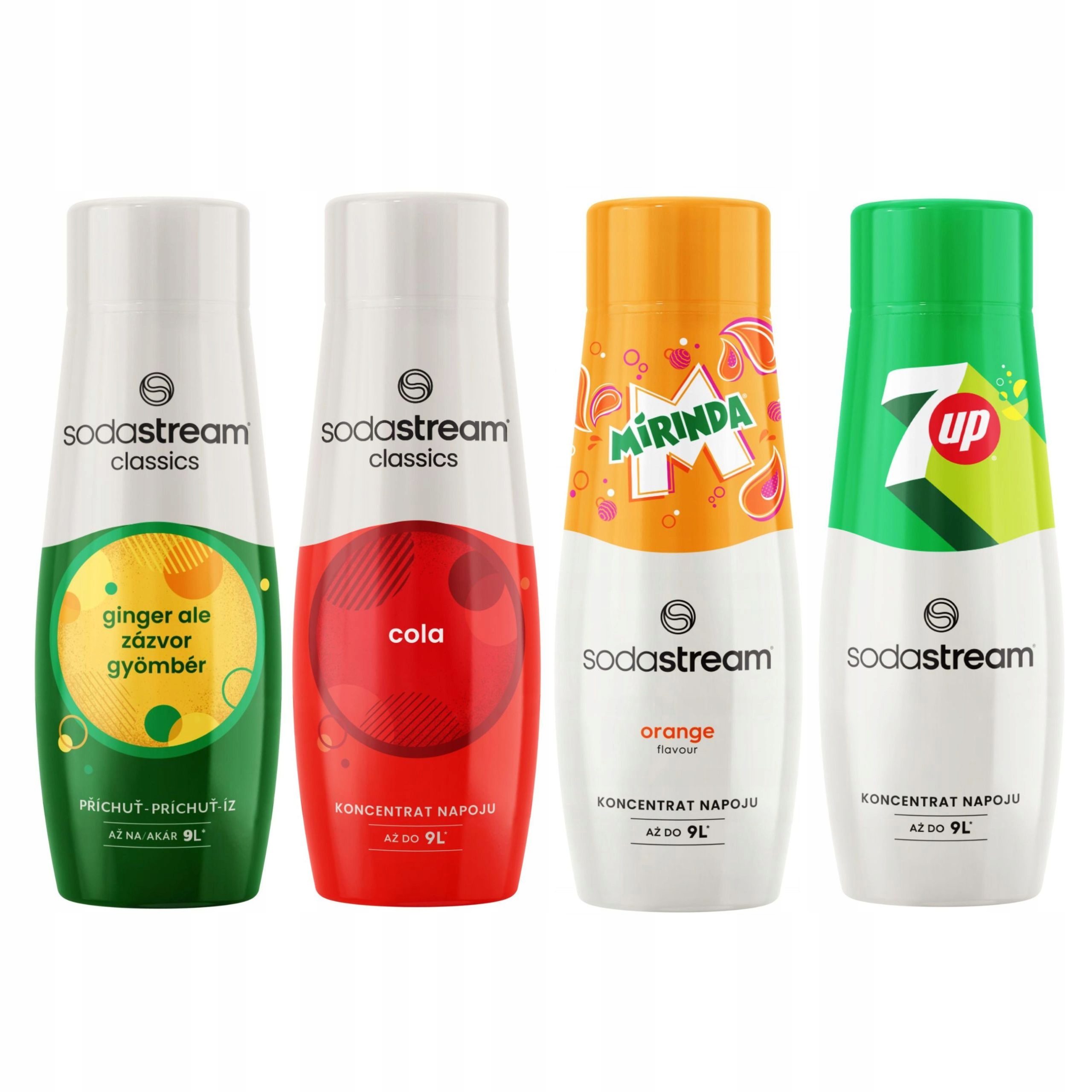 Levně Koncentrát pro saturátor SodaStream sada: Cola Mirinda 7Up Zázvor