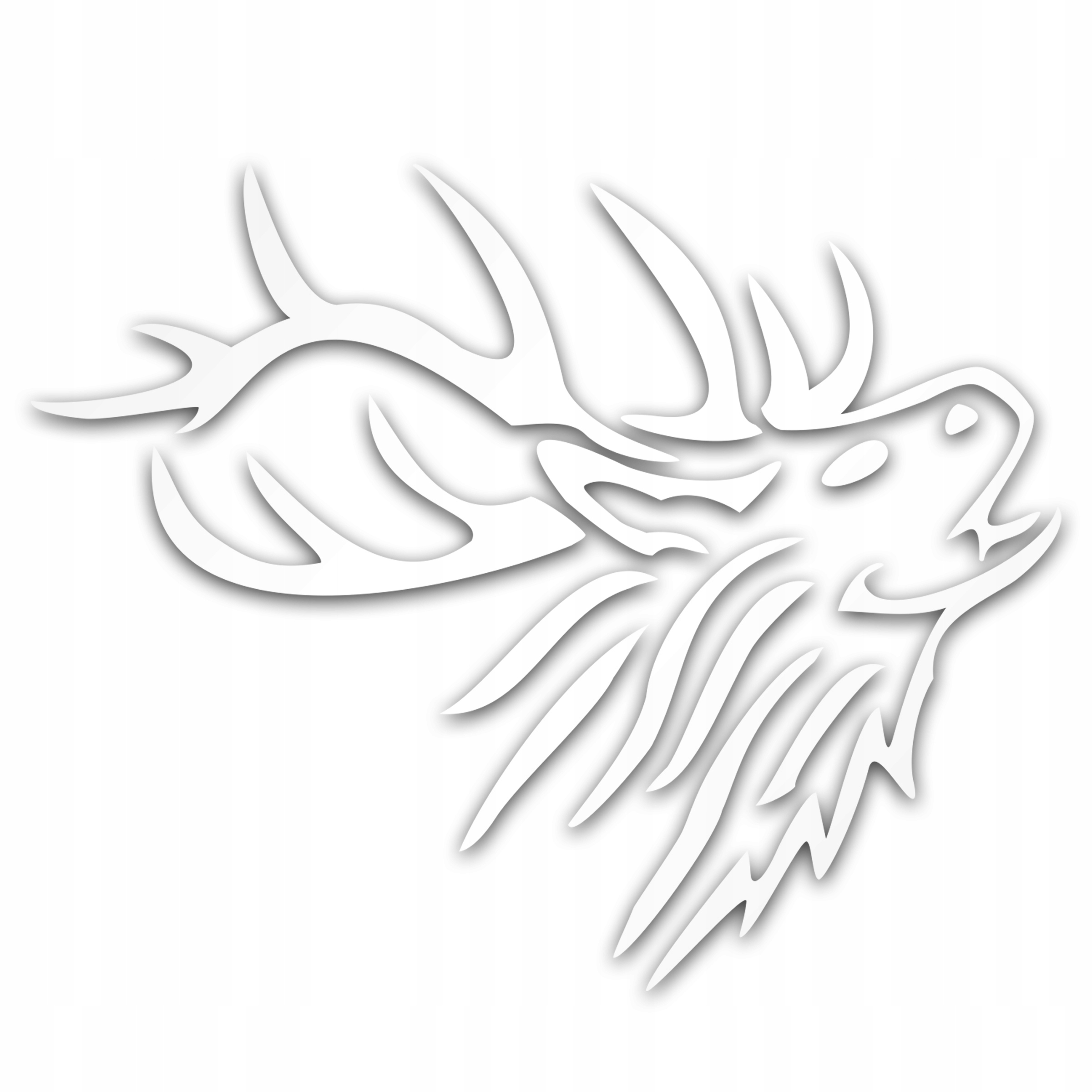 

Nalepka, Naklejka Auto Jeleń Byk Kolor Srebrny