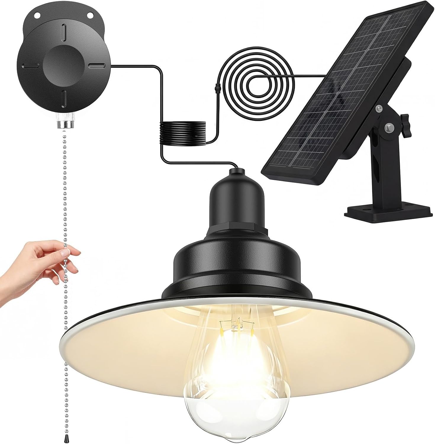 Solární Lampa Závěsná, vnitřní, s řetízkem.