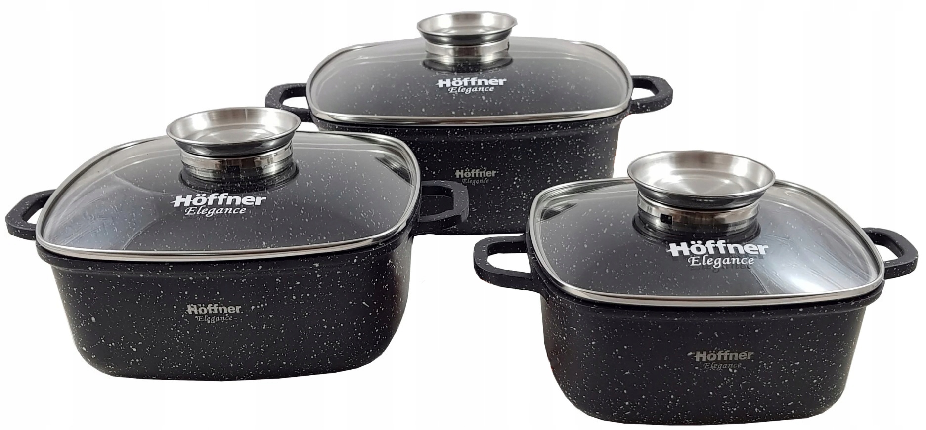 Súprava Hrncov Sada Mramorových Hrncov 6 Ks Premium Hoffner Elegance