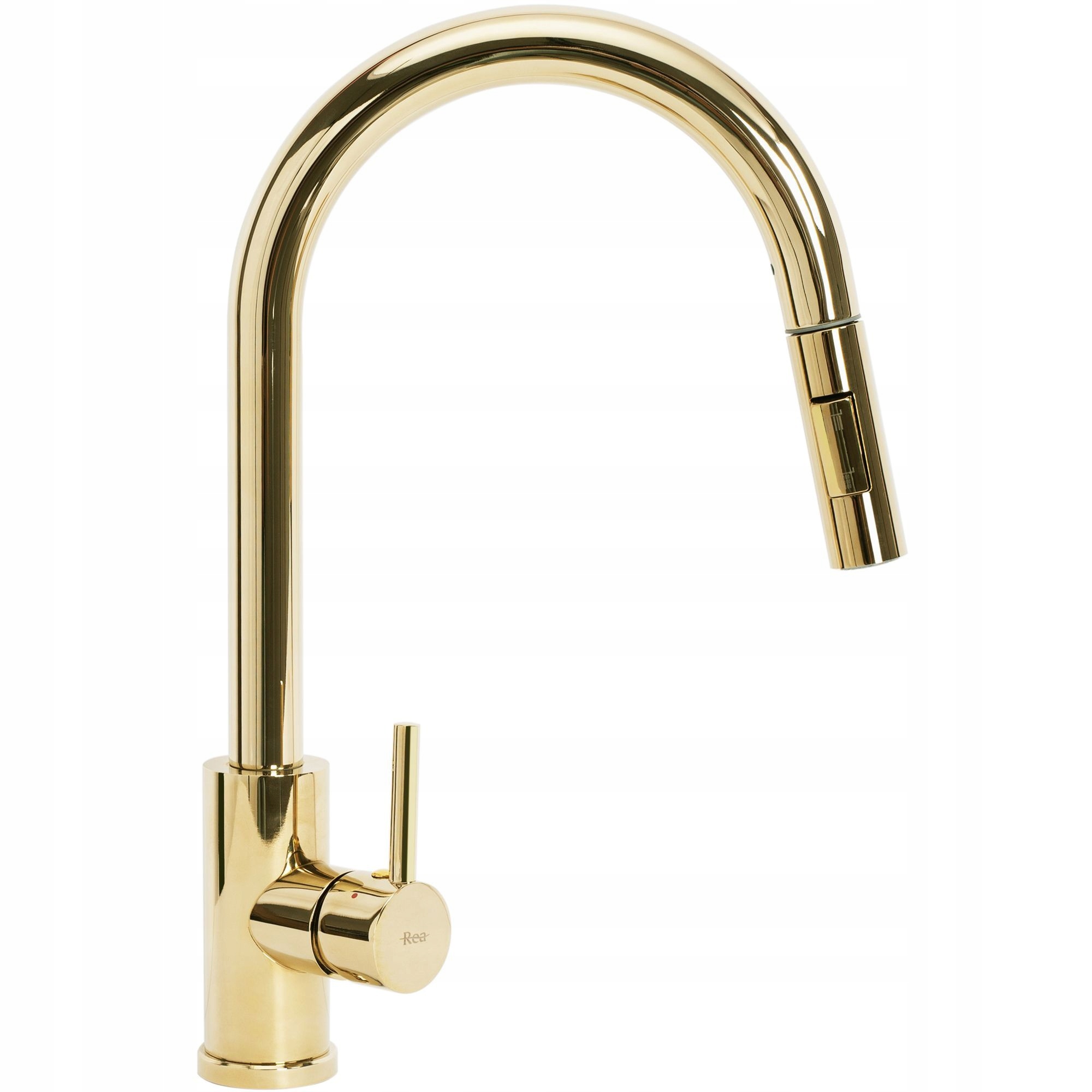 Kuchynská batéria s výsuvným výtokom Rea Fresh Zlatý lesk s rozprašovačom