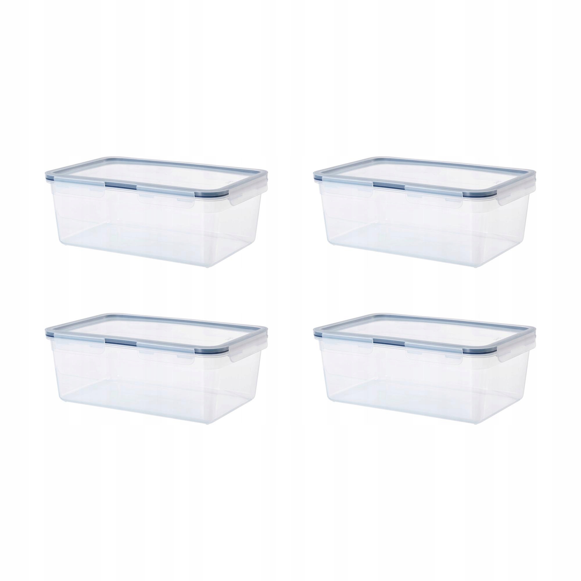 4 ks Nádoba na potraviny 5.2 l s plastovým víkem Ikea 365+