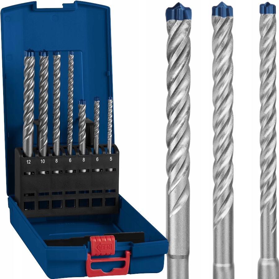 

Wiertła do betonu 5-12mm 7el Sds PLUS-7X Bosch