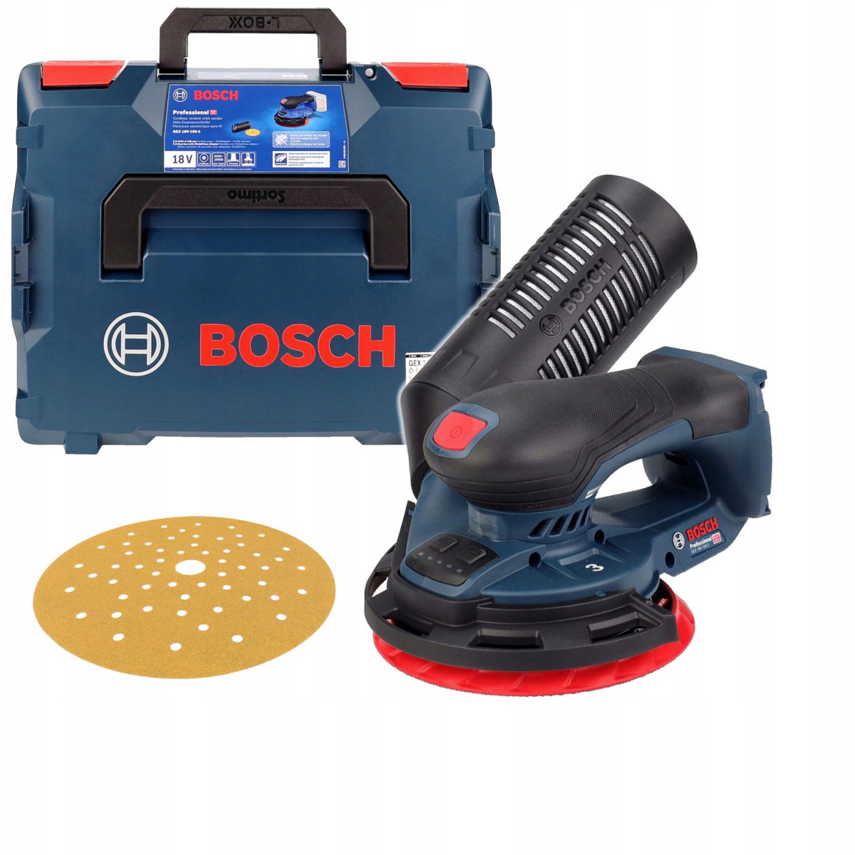 Szlifierka Mimośrodowa Akumulatorowa Gex 18V-150-3 Bosch L-boxx Korpus Body