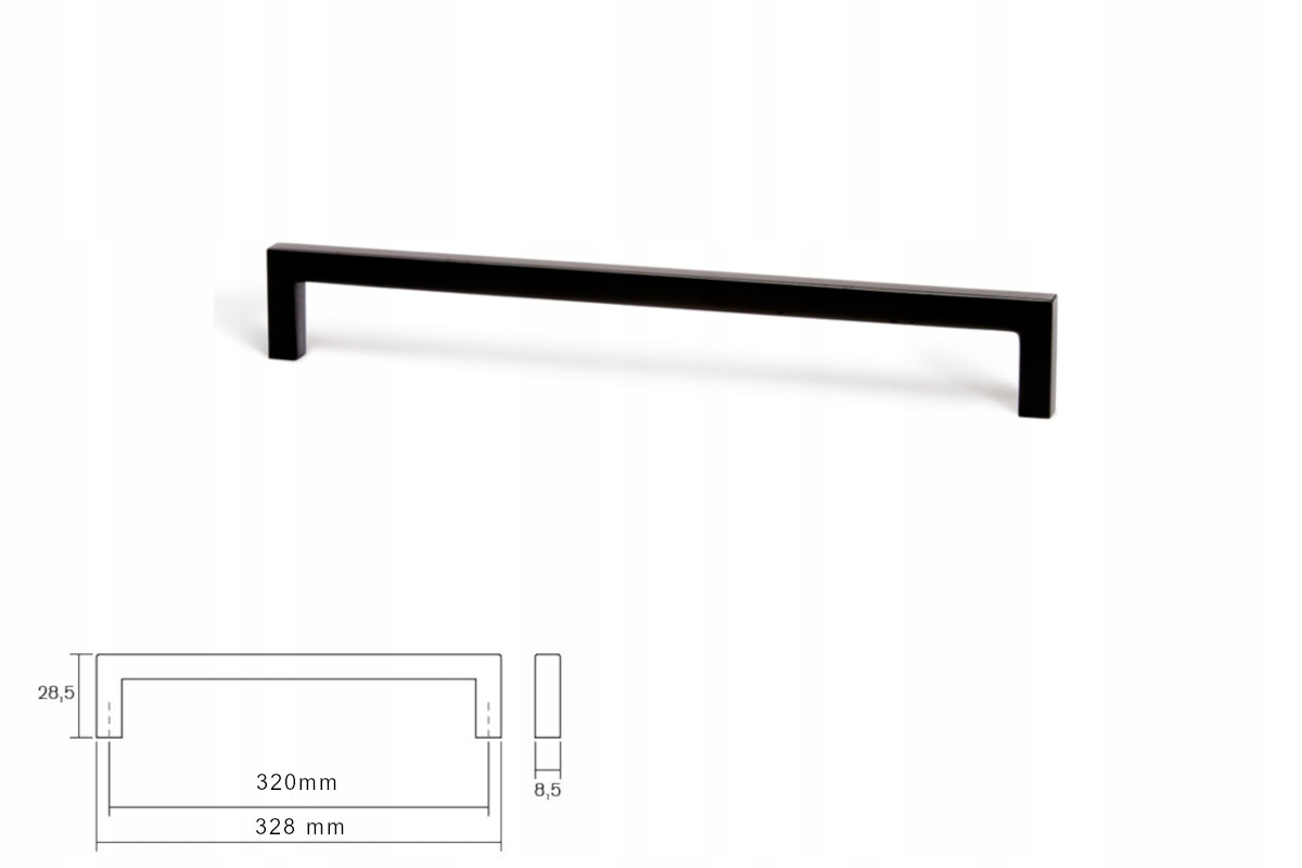 

Uchwyt meblowy Viefe 0056 U 320mm czarny mat