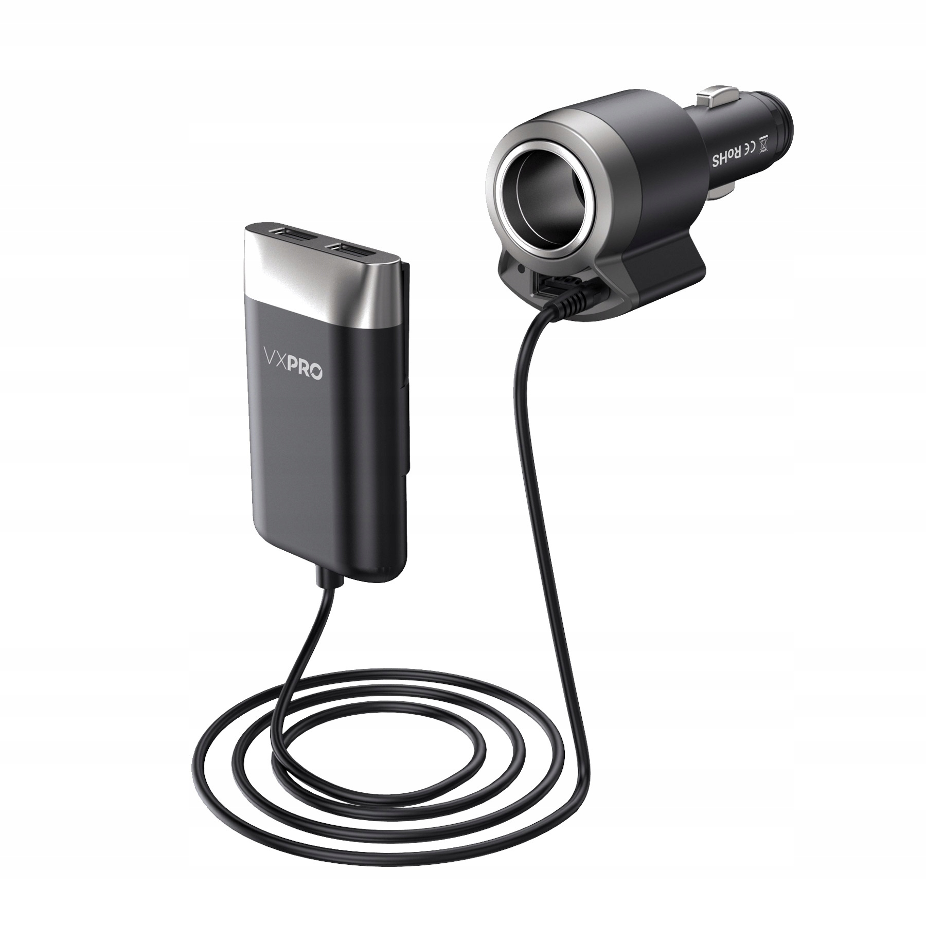 ADAPTER ŁADOWARKA 3xUSB 2.4A Z KABLEM 1.9m GNIAZDO Producent Elta Automotive