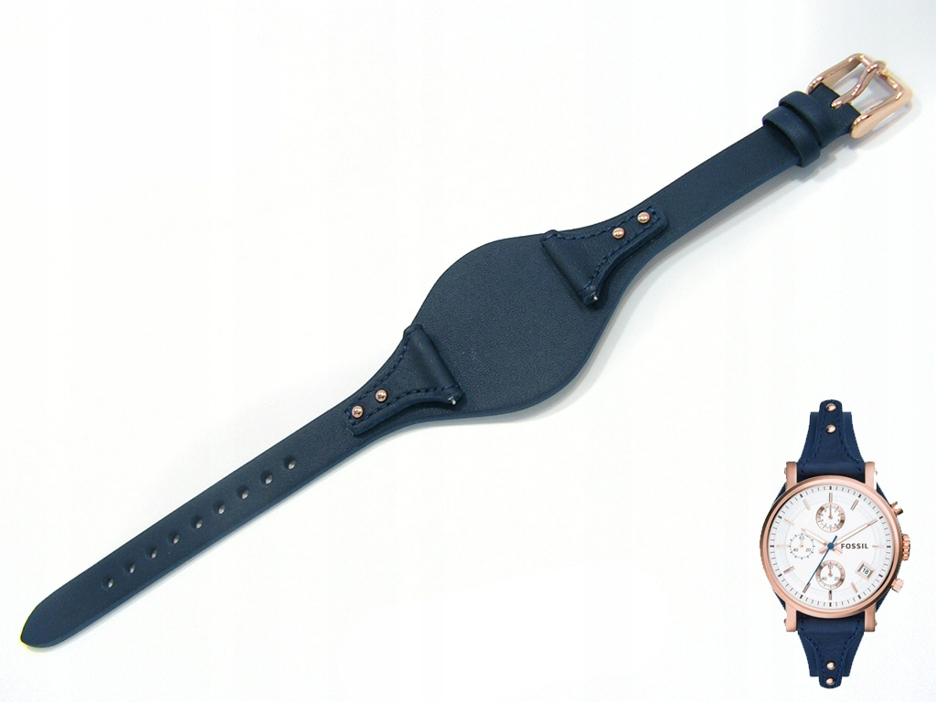 Modrý pásek Fossil 18 mm Boyfriend ES3838 originální