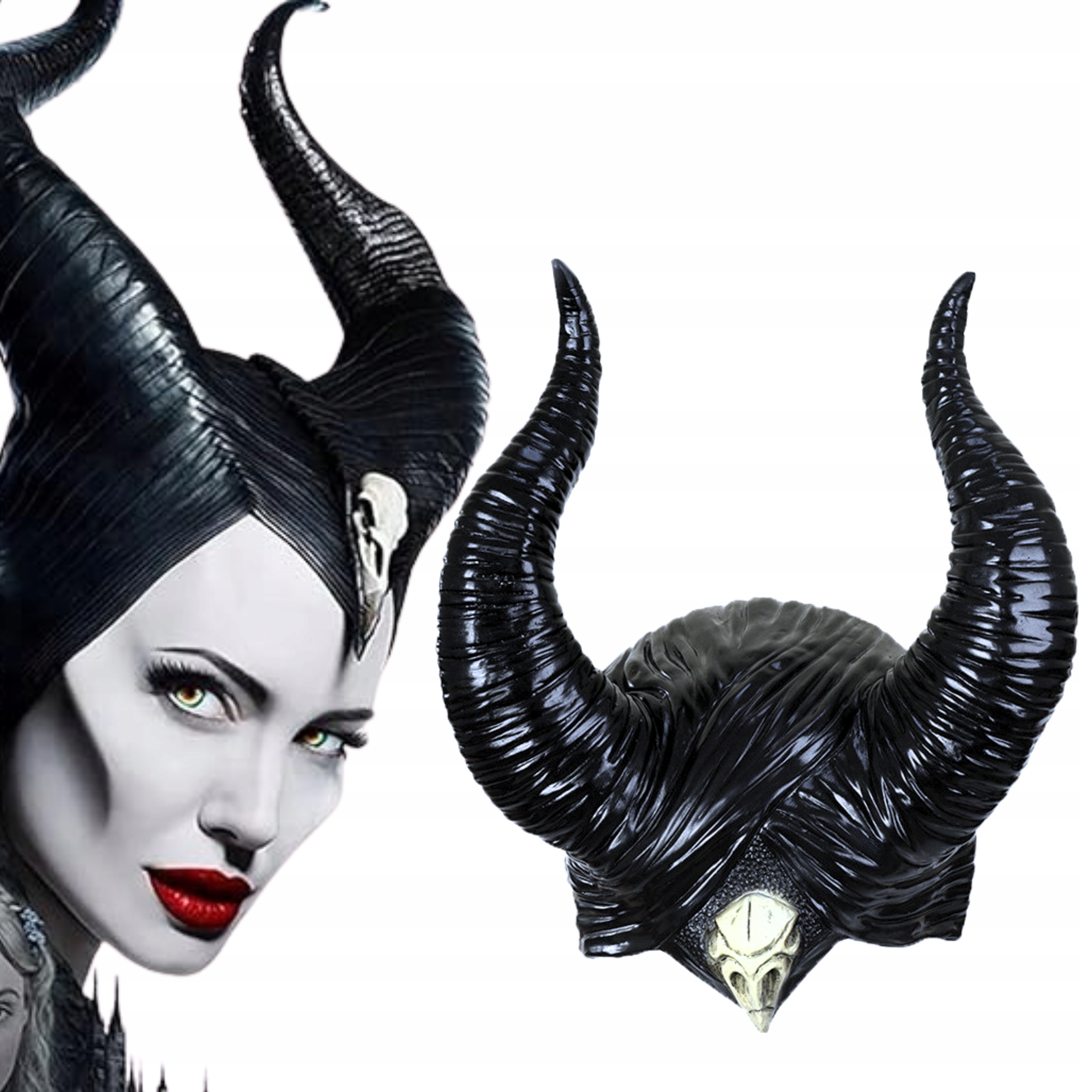 MASKA MALEFICENT CZAROWNICA DIABOLINA ROGI