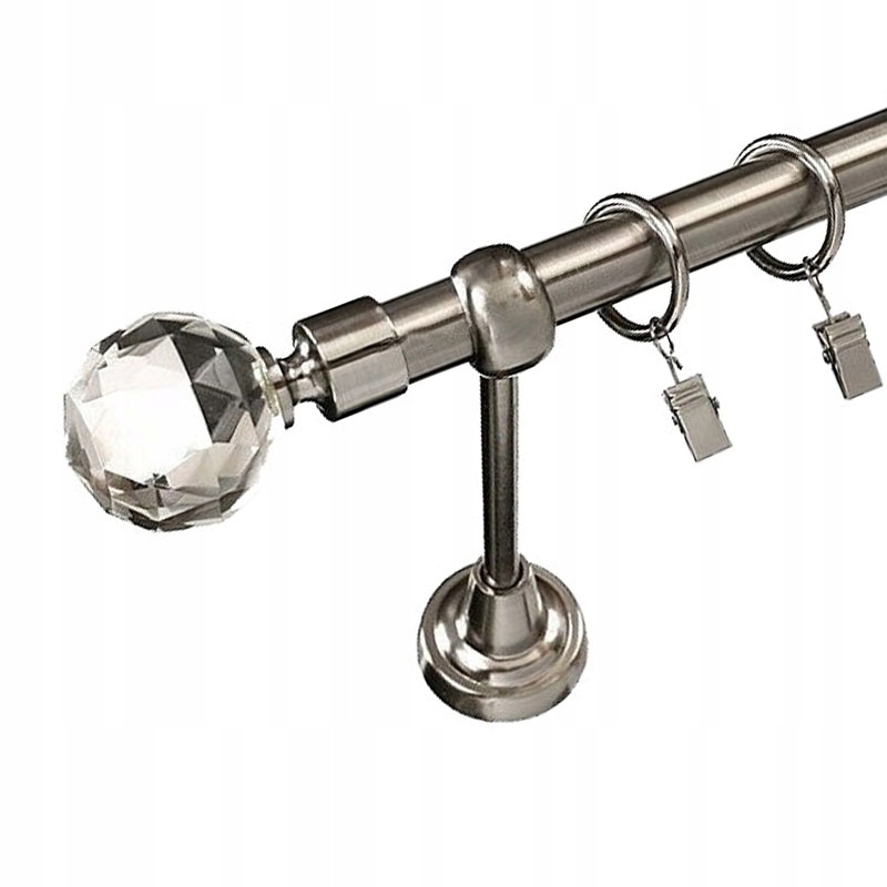 

Prosty Karnisz srebrny do wnętrza 140 cm 19 mm