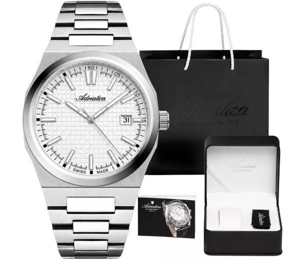 Adriatica A8326.5113Q Pánské Hodinky Swiss Made Sklo Safírové Datumovka