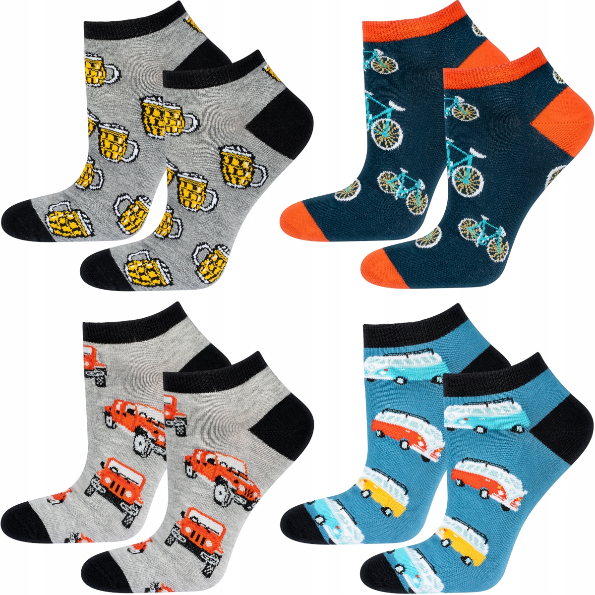 

4x Stopki Męskie Soxo Kolorowe Skarpetki