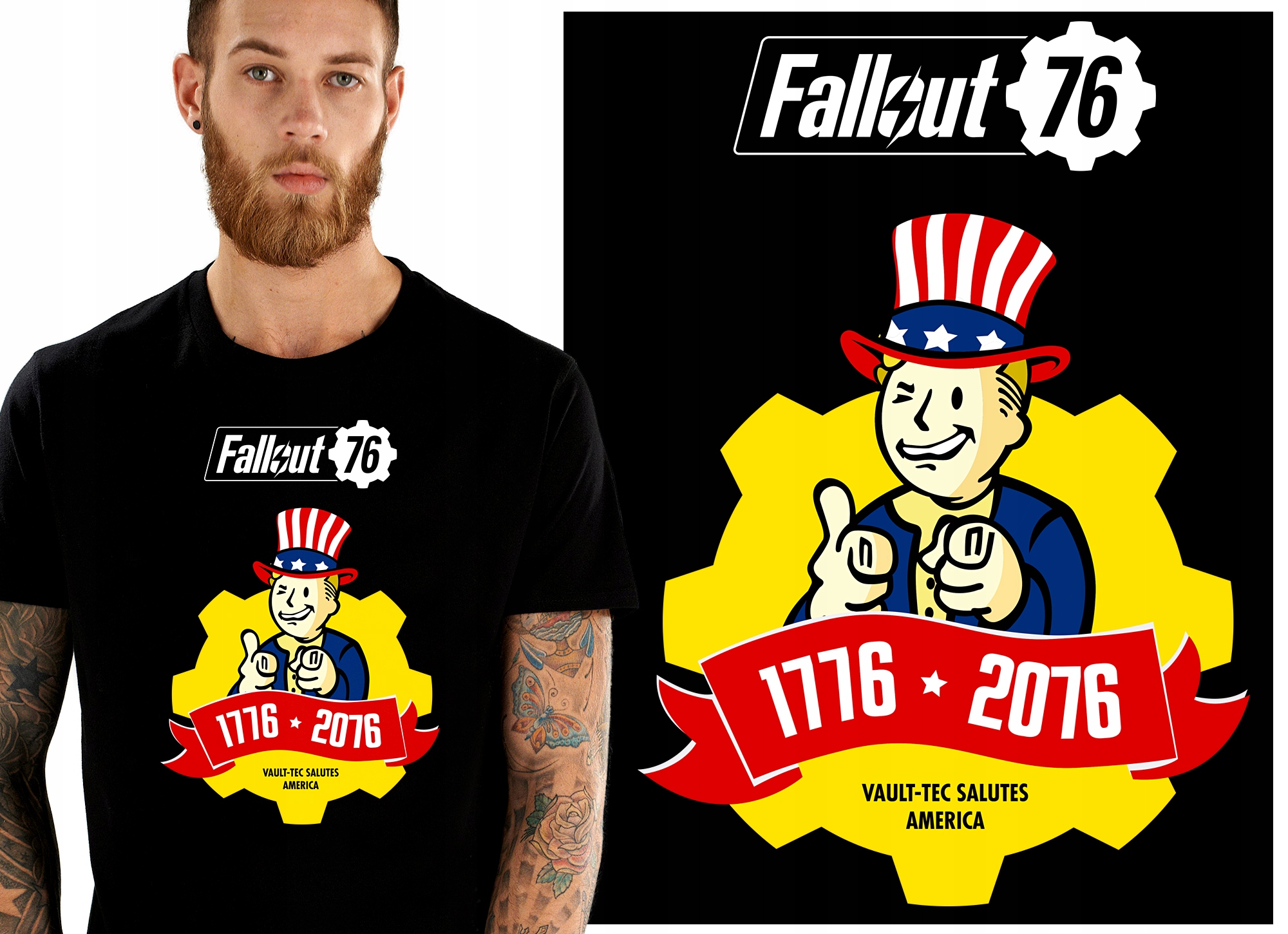 

Fallout 76 Vault Tec Mothman Koszulka Męska L