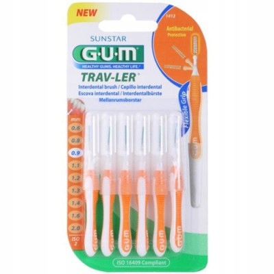 

Gum, Szczoteczki międzyzębowe, 0,9 mm, 6 sztuk