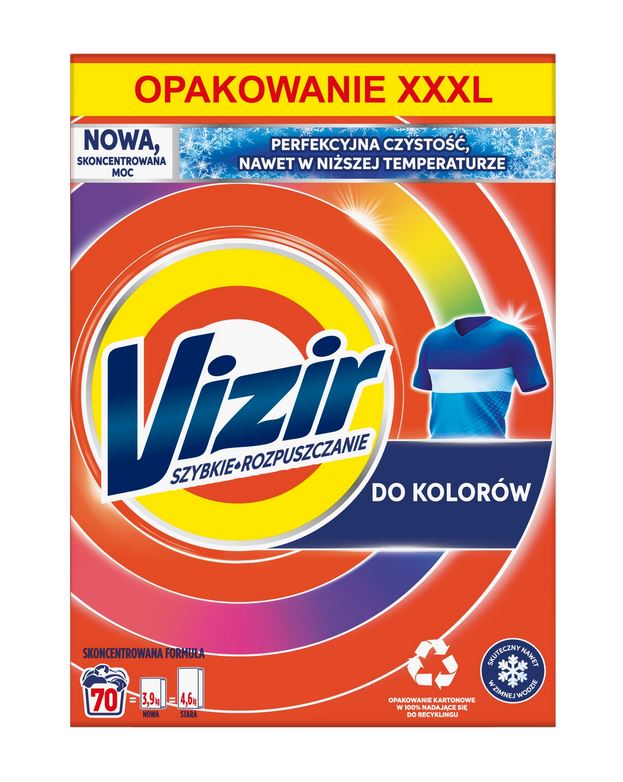 Vizir prášek na barevné prádlo 3,85 kg 70 praní