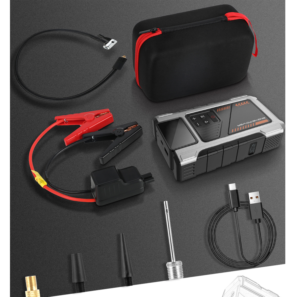 EIGOTRAV Powerbank Z Kompresorem 150 PSI 6000A Do 75L Benzyny 6L Diesla — miniatura 8