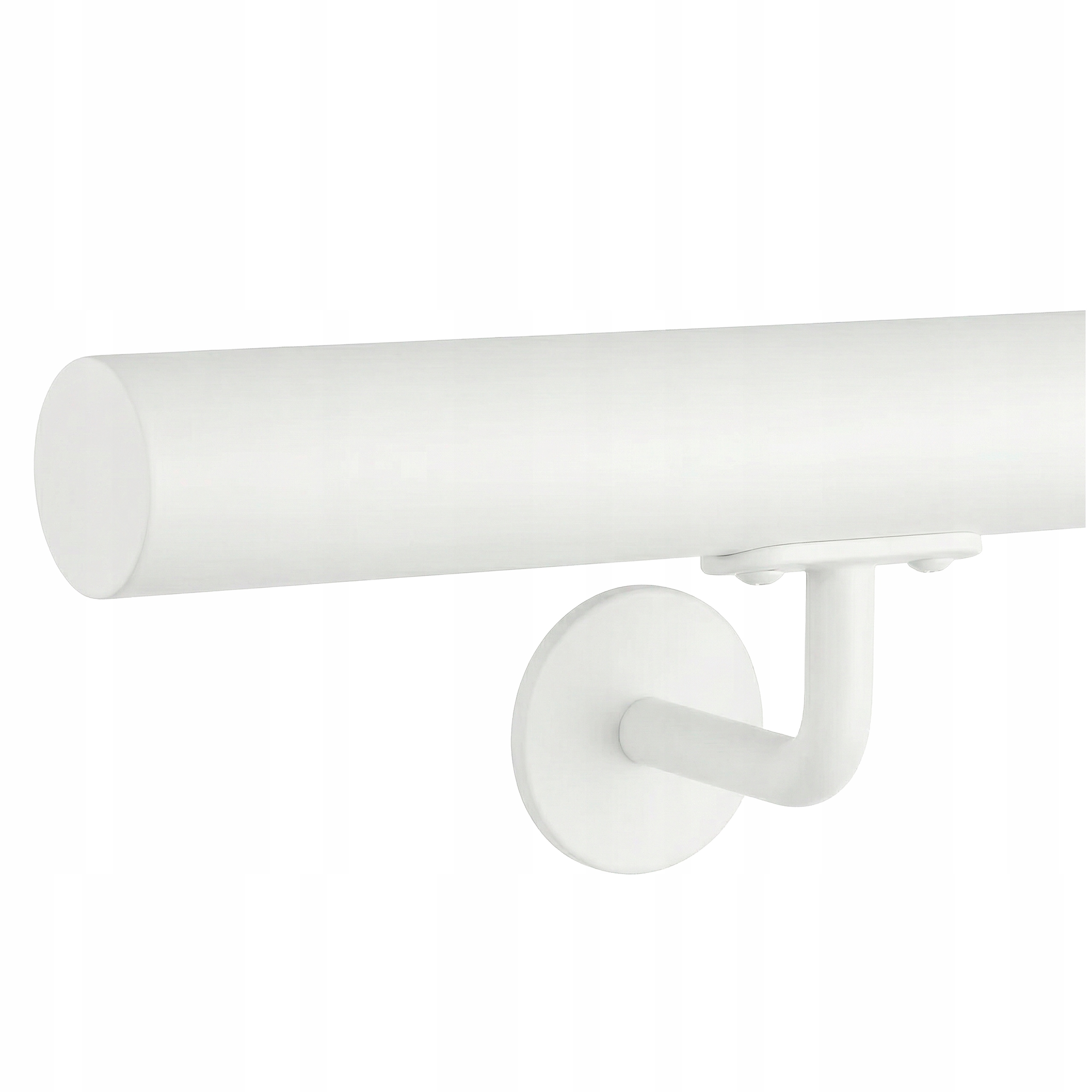 Stěnové zábradlí 60 cm Schodišťové zábradlí Bílé kulaté nerezové Pevné M8