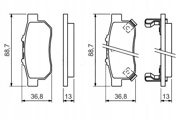 Bosch Brzdové Destičky Honda Zadní Jazz 08- Bosch