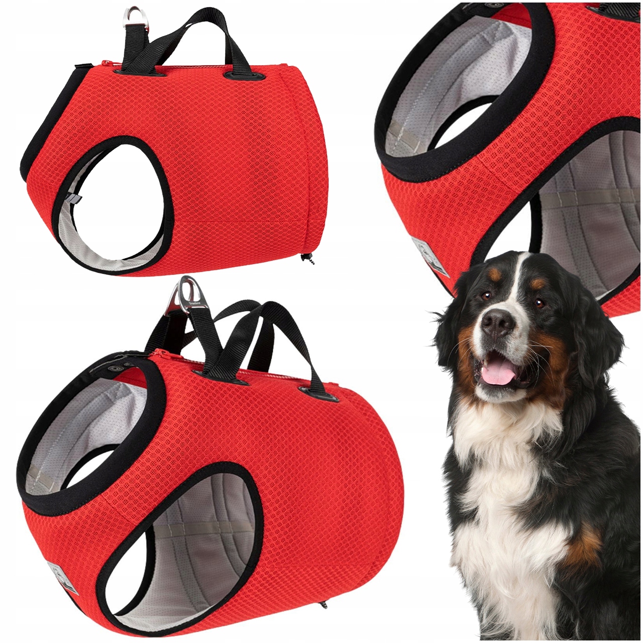 Levně Postroj Do Auta Pro Psa S Atestem Truelove Expedition Červený XL