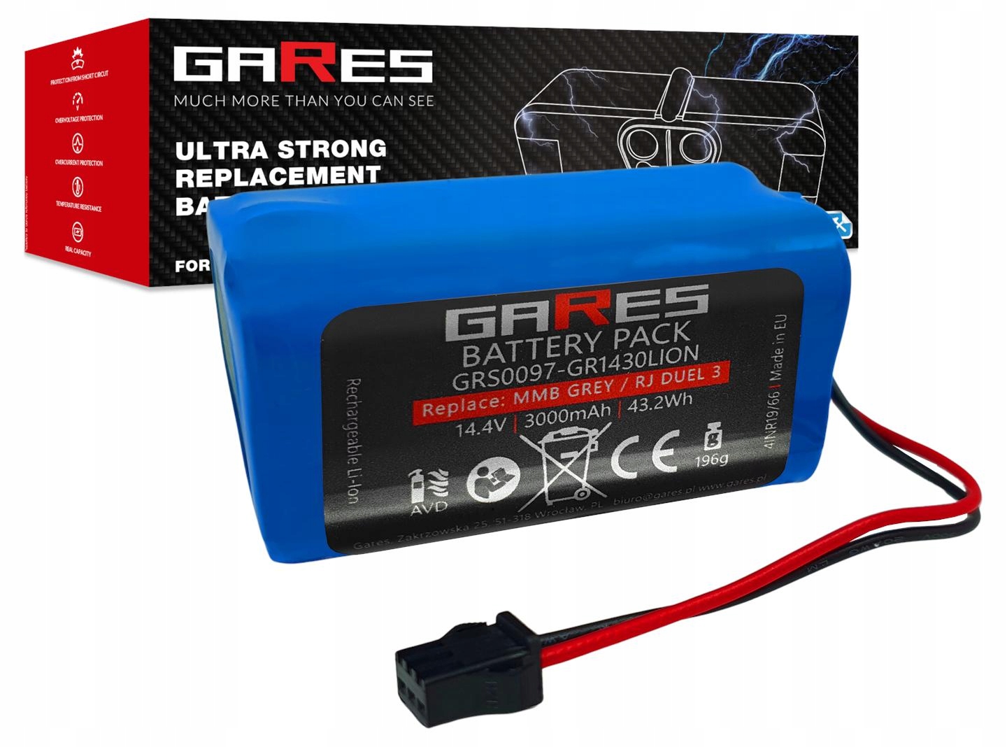 Akumulator Gares do Setti RV500 14,4V 3,0Ah