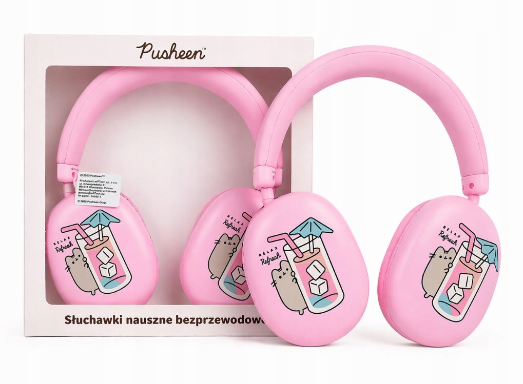 Słuchawki bezprzewodowe nauszne Pusheen EMX-012466