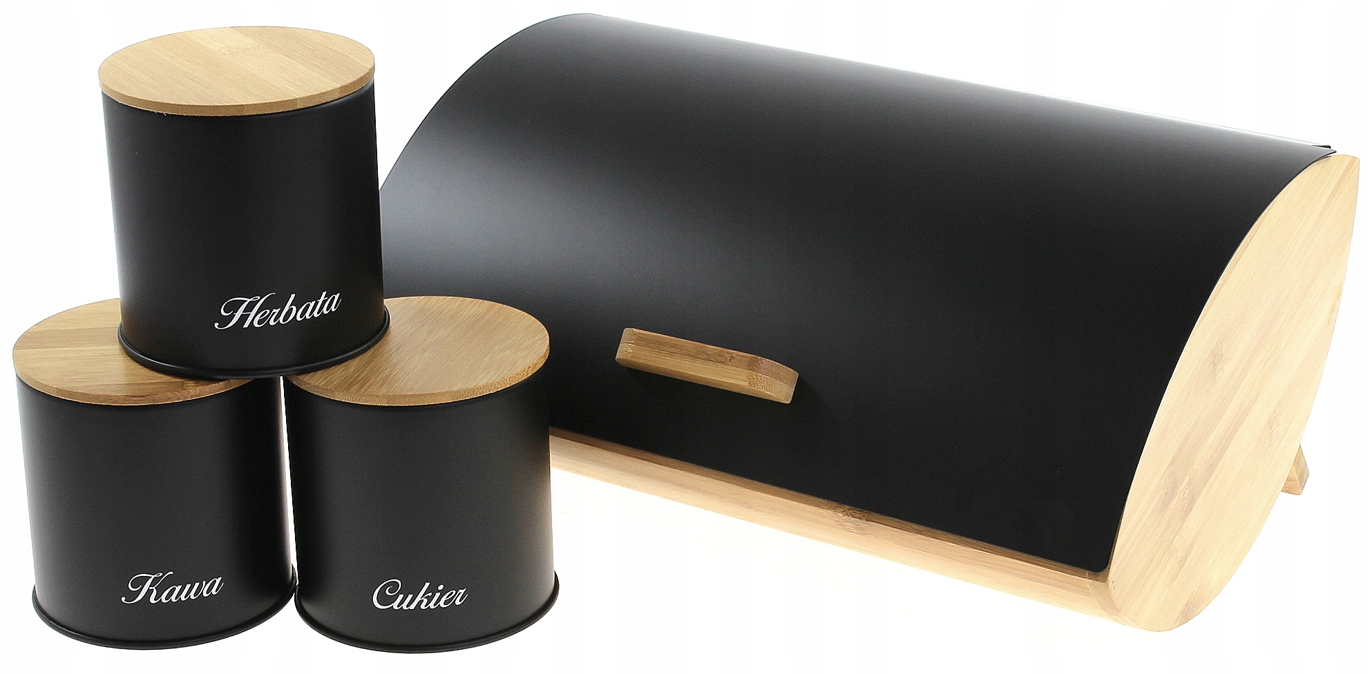 Chlebak Pojemnik chleb pieczywo BAMBUS + POJEMNIKI