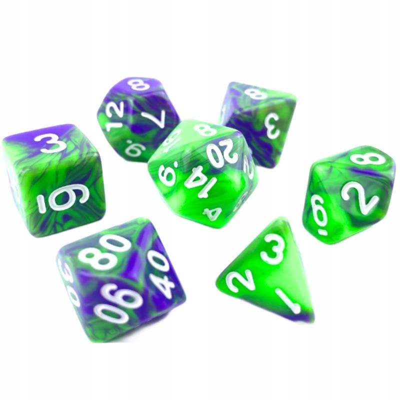 TWÓJ TYPOWY ZŁOCZYŃCA ZESTAW 7 KOŚCI KOSTEK RPG