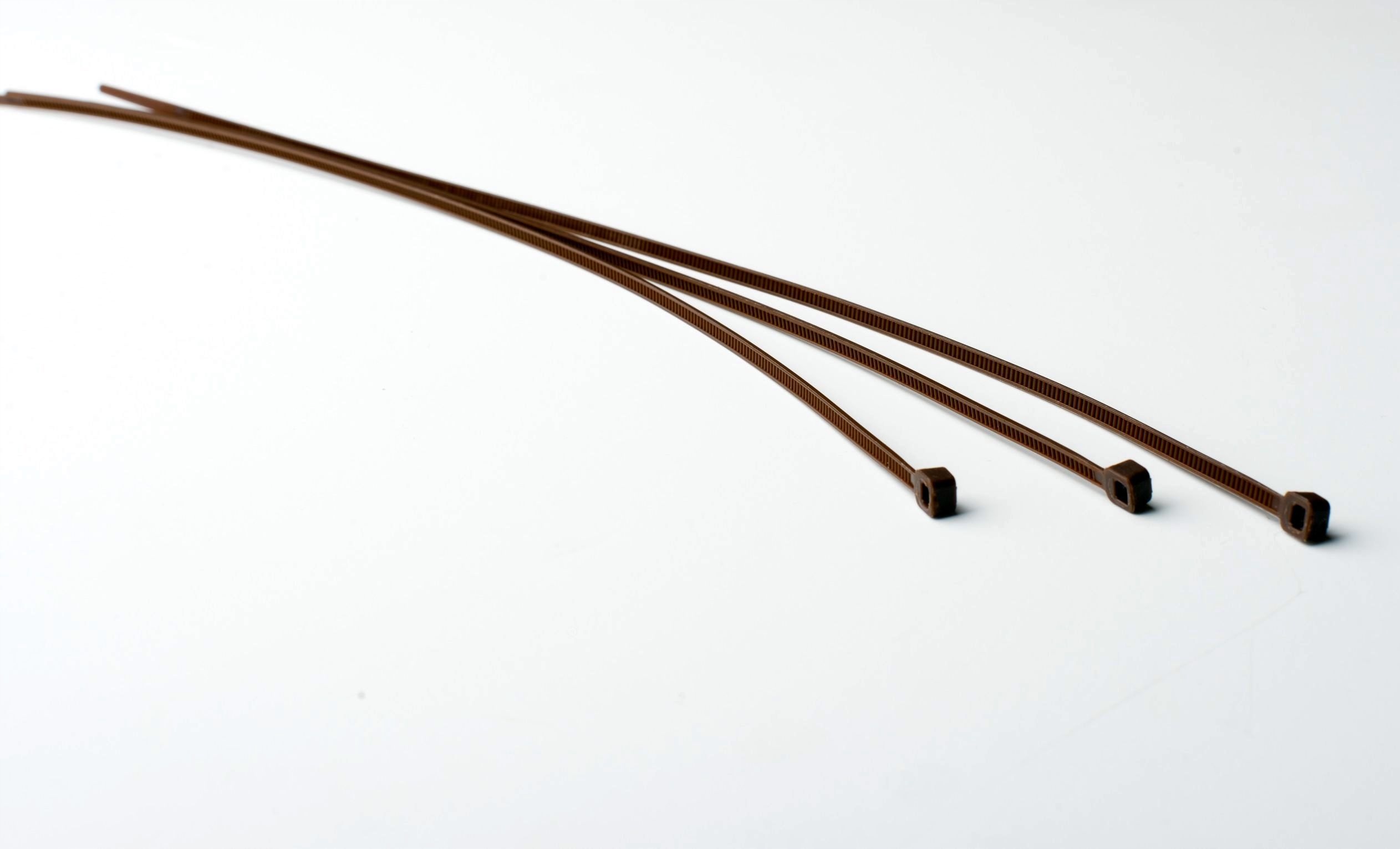 Opaski zaciskowe TRYTYTKI 300x2,5mm 100szt Brązowe Producent inna