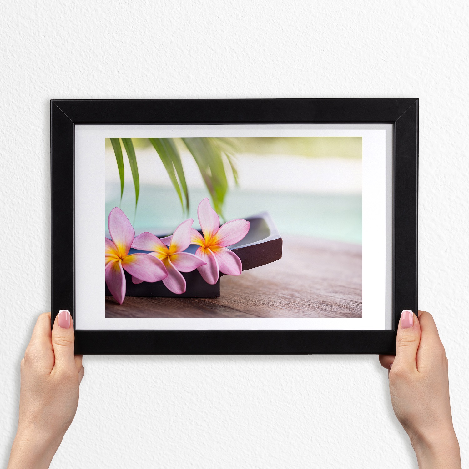 Závěsný fotoobraz s rámečkem Mdf Plumeria 30x20 cm