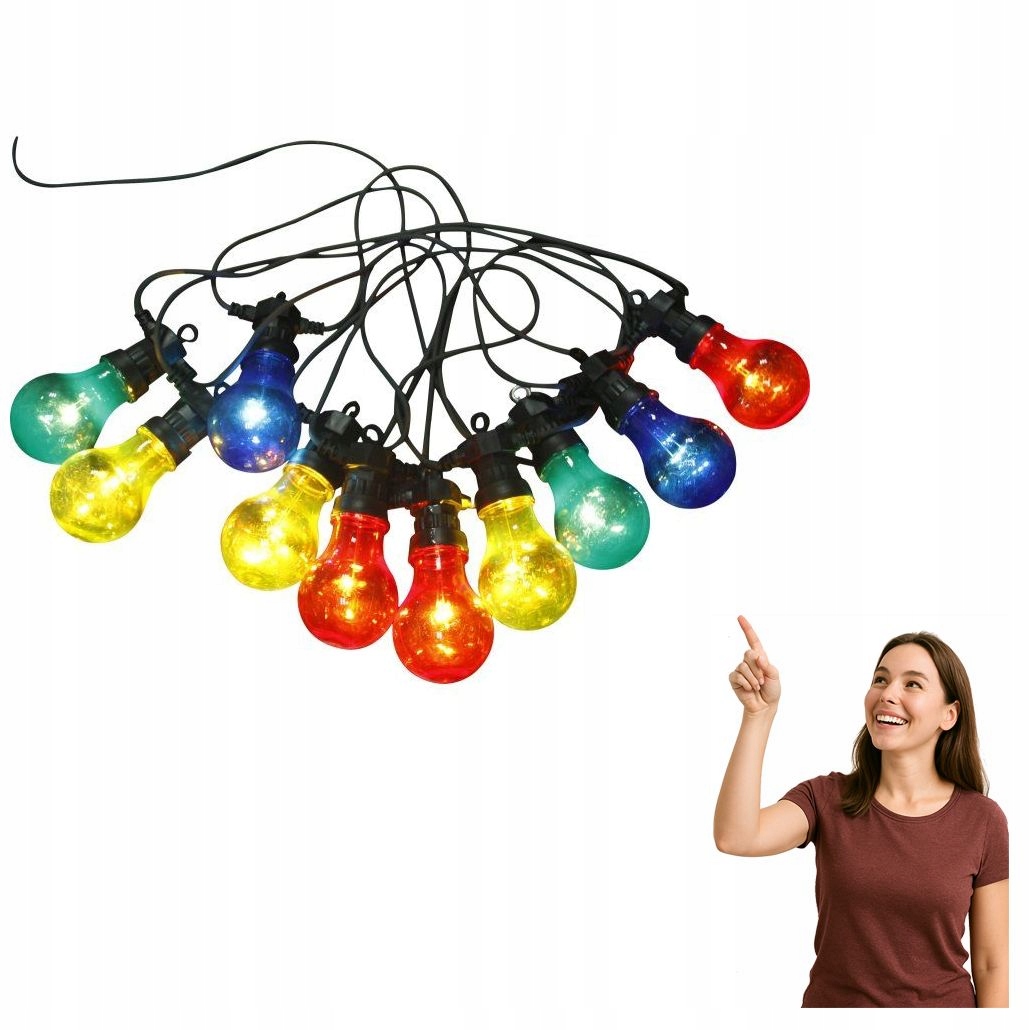 Barevný Led světelný řetěz venkovní 10x4,2W Nirvana 3400S Globo