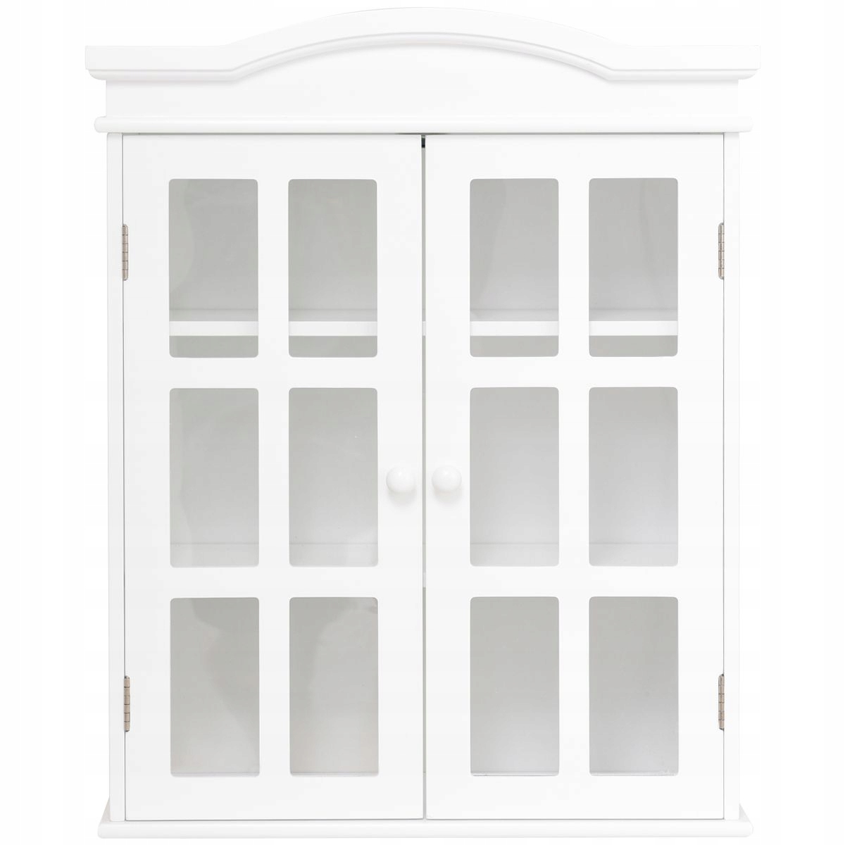 Wisząca szafka łazienkowa z podwójnymi drzwiczkami i regulowanymi półkami