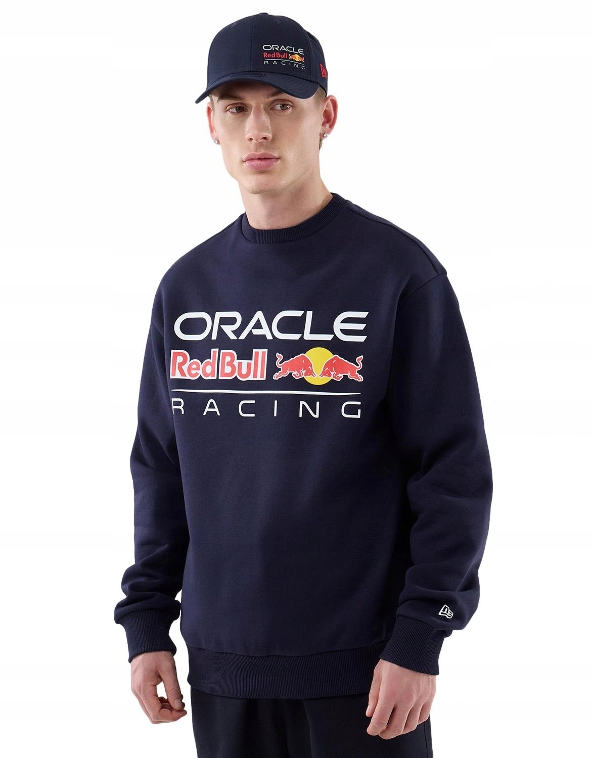 pánská mikina bez kapuce New Era fleece Oracle Red Bull Racing oversize