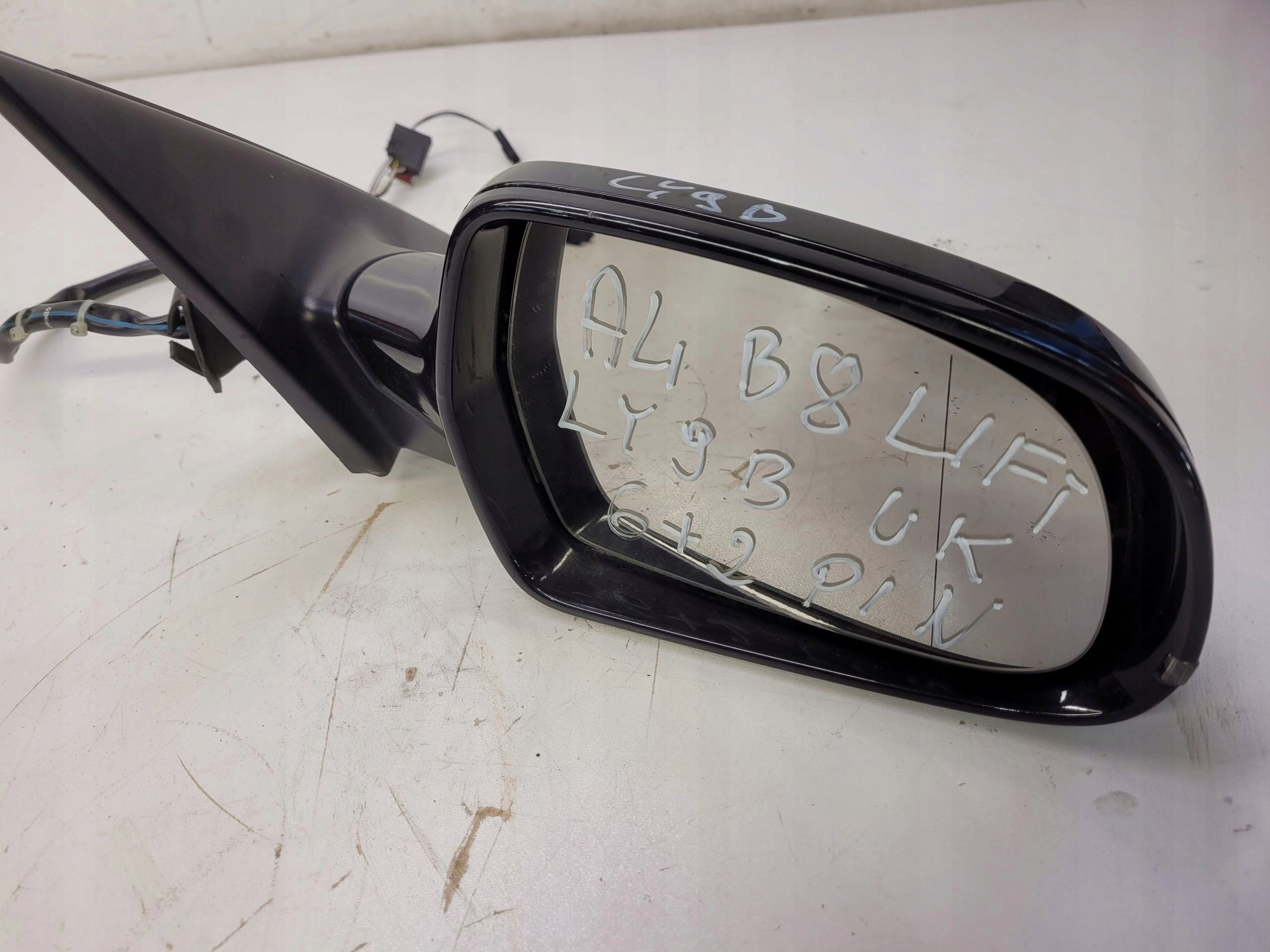 mirror right AUDI A4 B8 LIFT LY9B 6+2 PIN UK