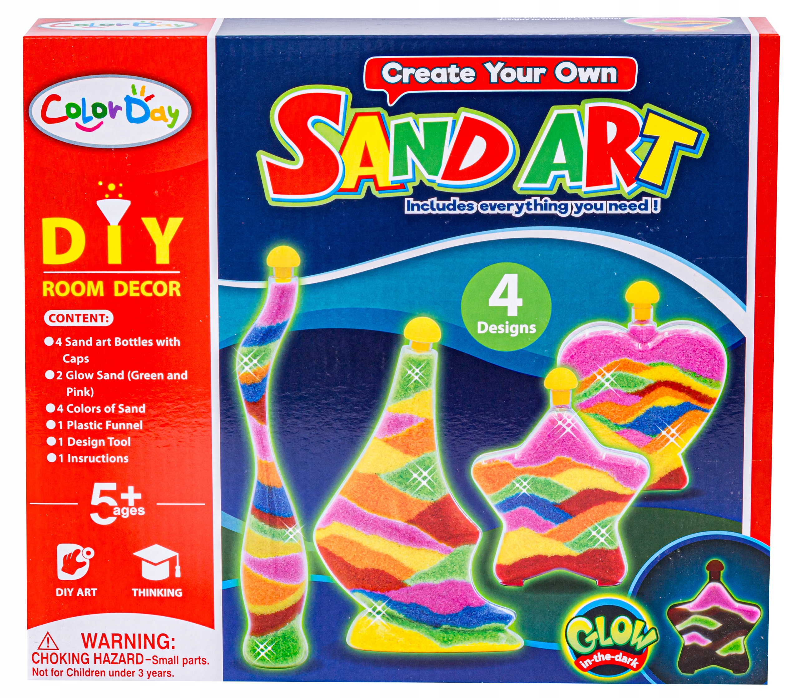 Zestaw Do Wypełniania Zrób To Sam MAGICZNY PIASEK Kolorowe Butelki 3D DIY Rodzaj figurki 3D