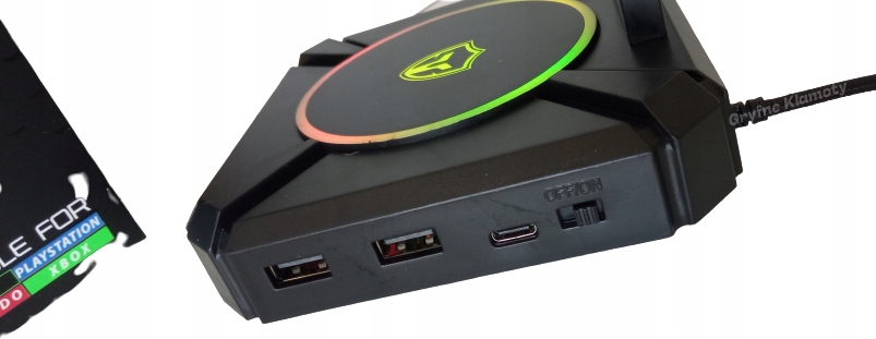 STOJAK NA SŁUCHAWKI UCHWYT GAMING GAMINGOWE PODŚWIETLENIE LED RGB Kod producenta 75.017.21