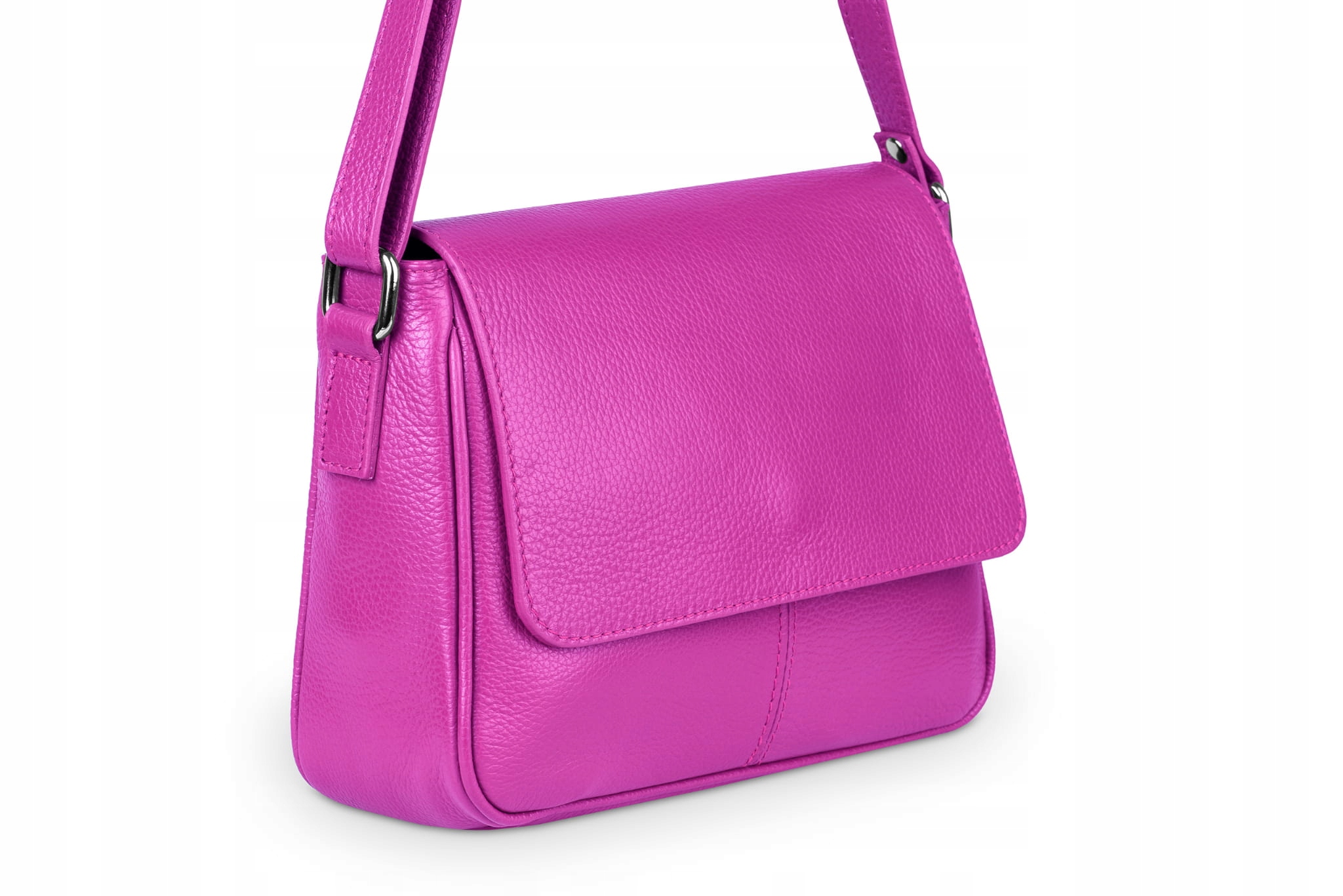 Kožená kabelka Vera Pelle Bafta Fuchsia